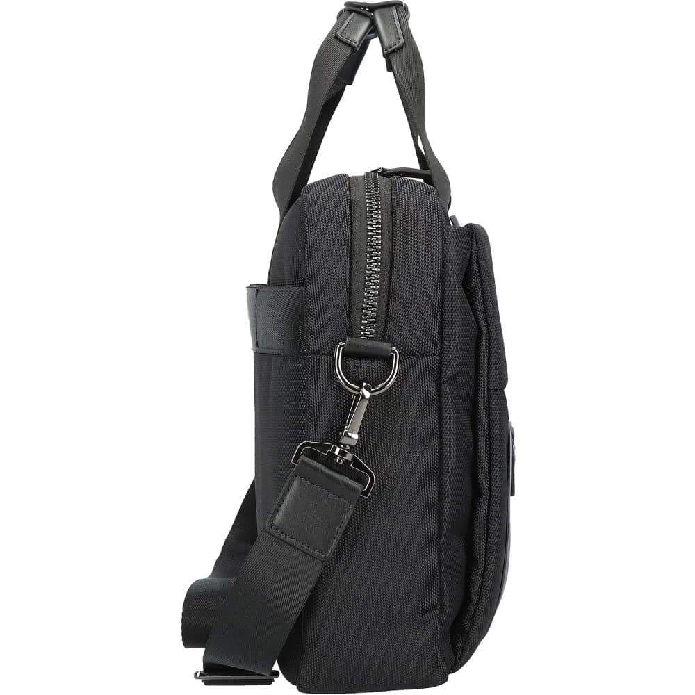 Pracovní černá aktovka na notebook 15" Bugatti Nero 49640201 - náhled 3