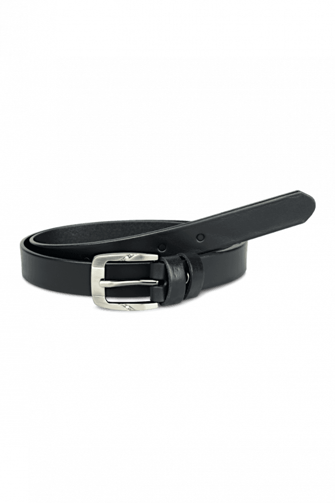 Penny Belts Dámský úzký kožený pásek  172-63 černý 100 cm - náhled 5