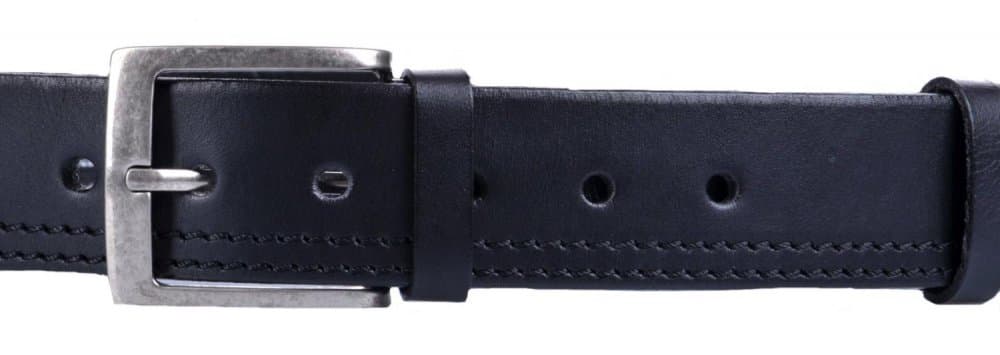 Kožený pánský pásek černý 501-9-60 105 cm - náhled 2