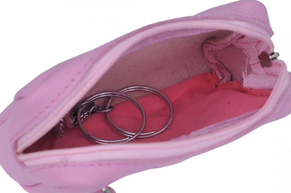 New Bags Leather kožená klíčenka SL-604 růžová - náhled 4