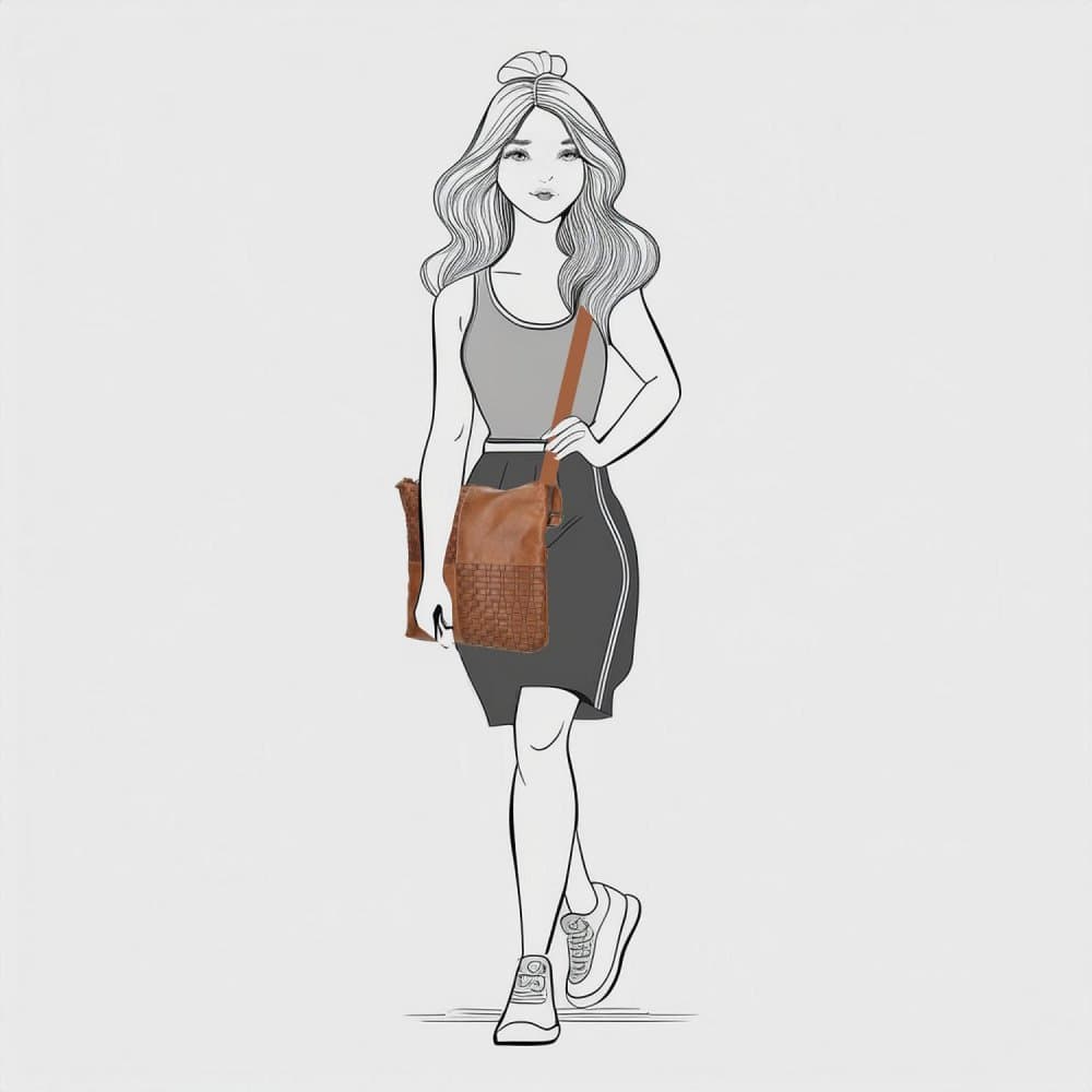 Proplétaná kožená crossbody kabelka Enrico Benetti Sicily 89031-005 hnědá cognac - náhled 2