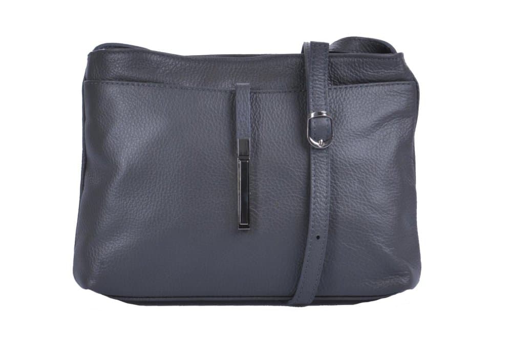 MaxFly Dámská kožená crossbody kabelka 5085 šedá - náhled 4