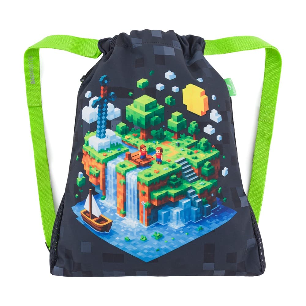 Bagmaster Sportovní sáček na tělocvik CITY BAG ALFA 26 B motiv Minecraft