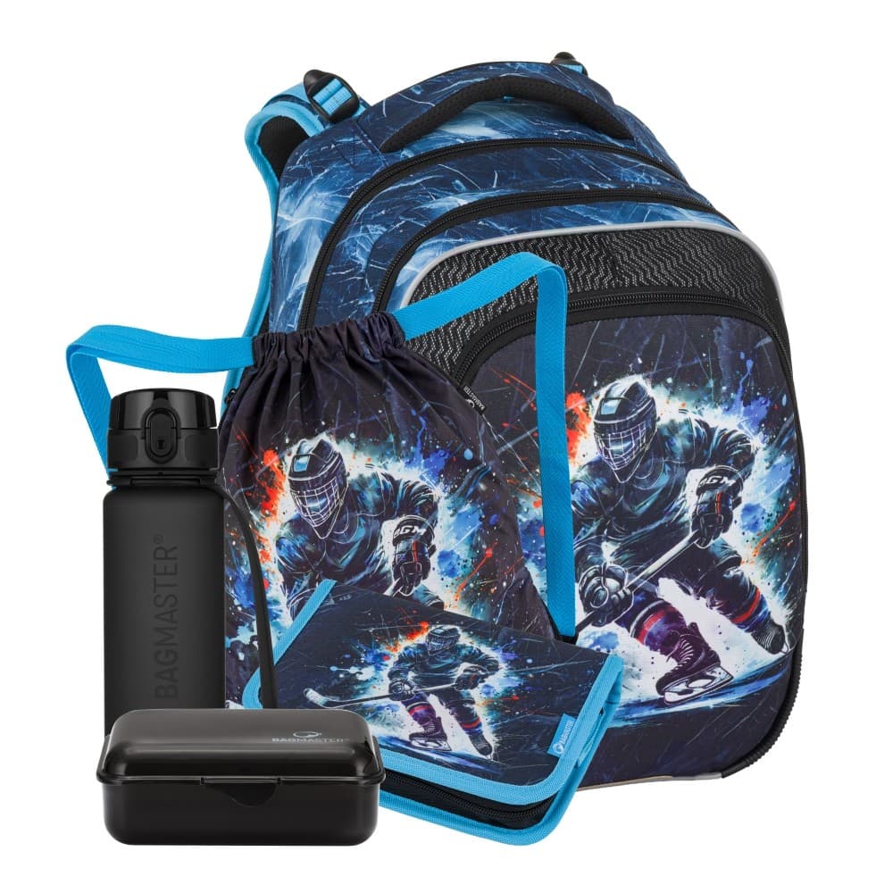 Bagmaster Hokejista Beta 26 D - Velký školní set pro prvňáčky (batoh + penál + sáček na tělocvik + box + lahev) - náhled 1