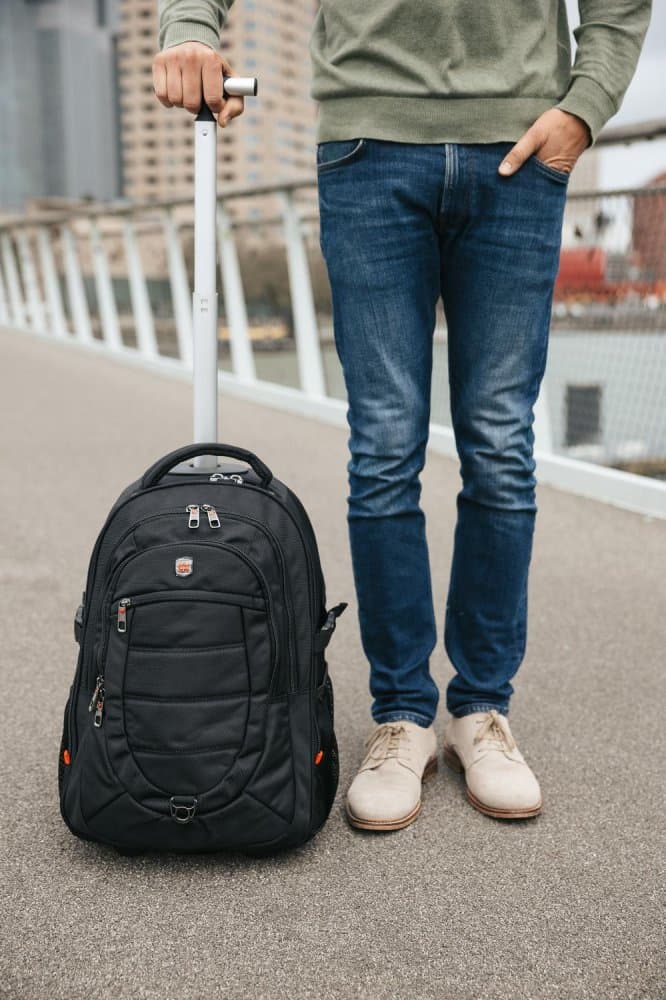 Pánský batoh na kolečkách Cornell 15, Trolley Backpack Black 47085-001 - náhled 2