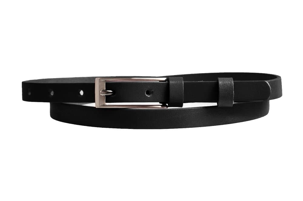 Penny Belts Dámský kožený úzký pásek 15-1-60 černý
