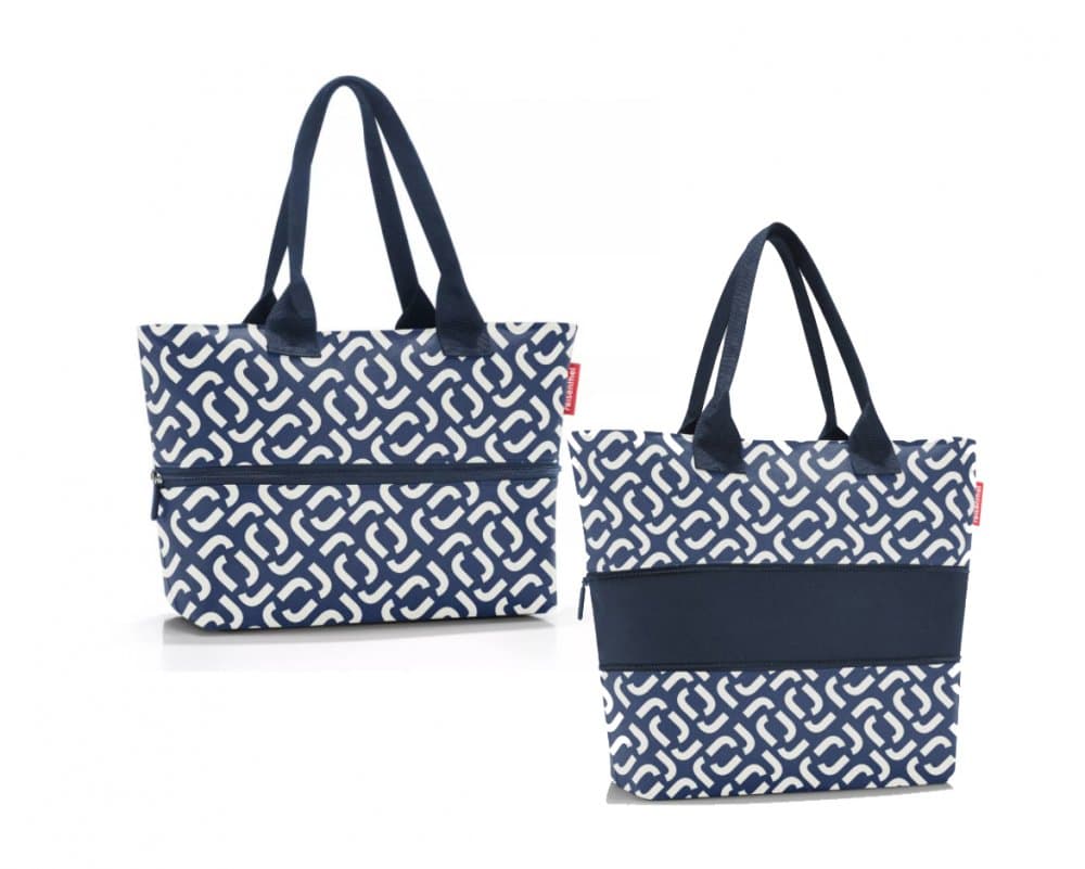 Elegantní nákupní kabelka na zip Reisenthel shopper e1 signature navy RJ4073 - náhled 2