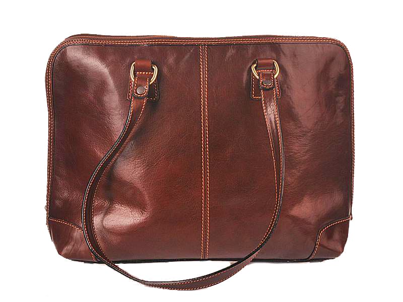 Giglio leather dámská pracovní taška 309 hnědá - náhled 3