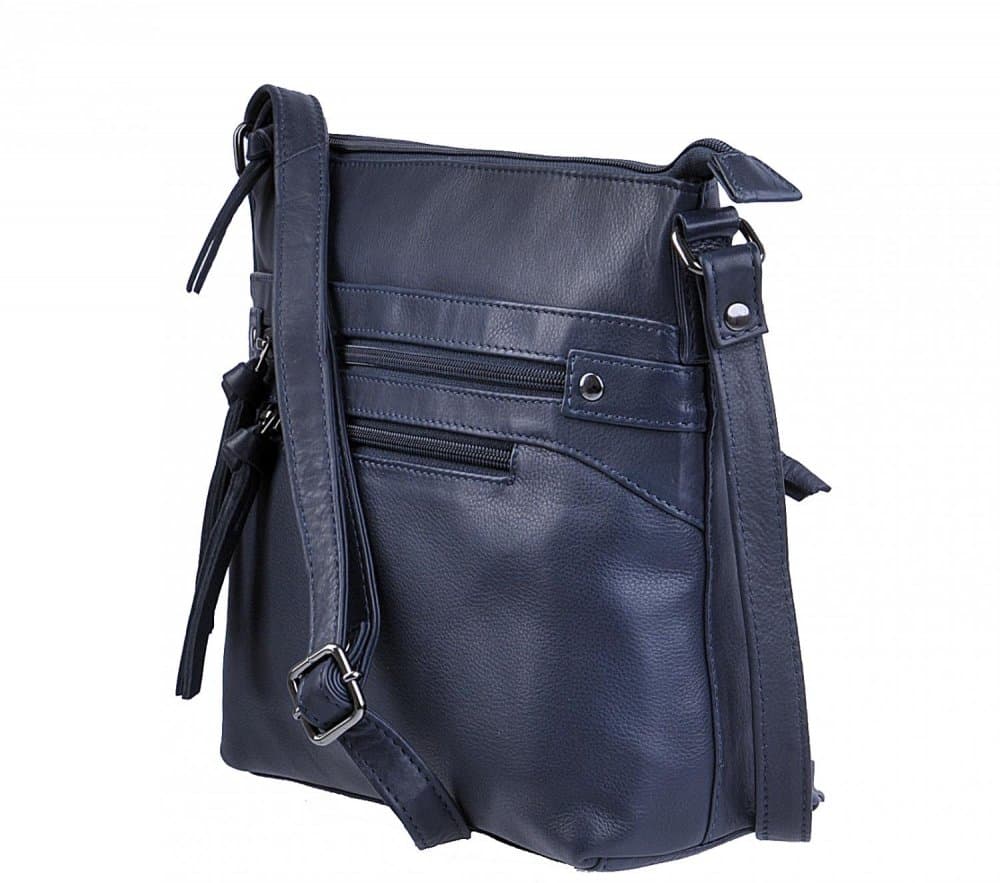 New Bags kožená kabelka LB-296 tmavě modrá - náhled 3