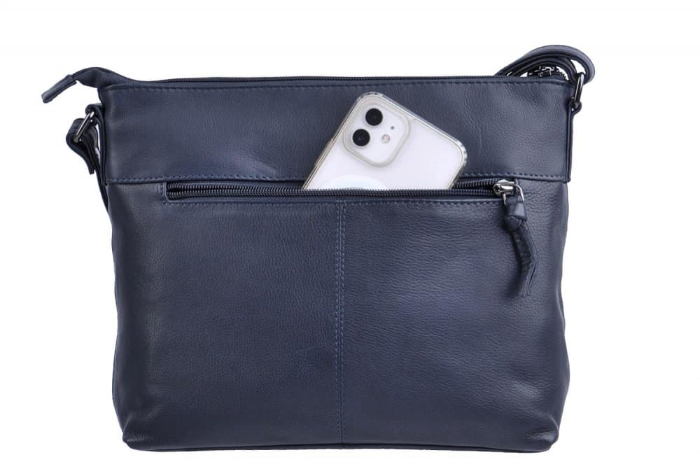 New Bags kožená kabelka LB-296 tmavě modrá - náhled 5