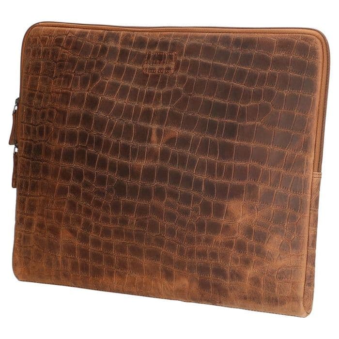 Kožené pouzdro na notebook 15,6 , jednoduchá spisovka 17373 hnědá - náhled 4