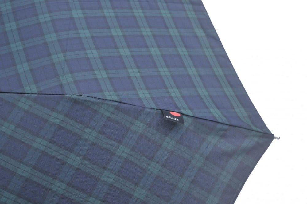 Kvalitní lehký deštník Fiber T1 check 89872520 zeleno/modrý - náhled 3