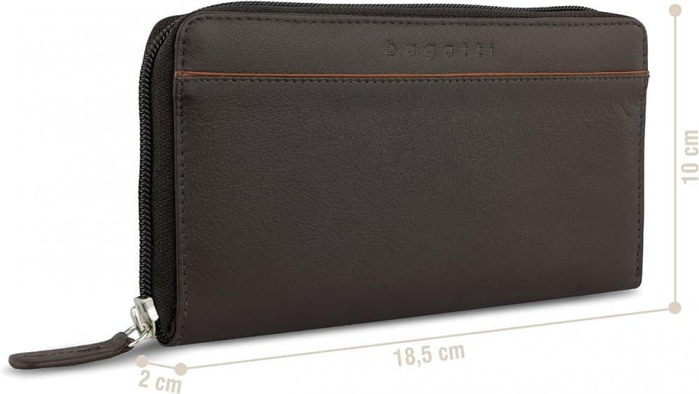 Dámská peněženka Bugatti Banda long zip  49133602 hnědá - náhled 5