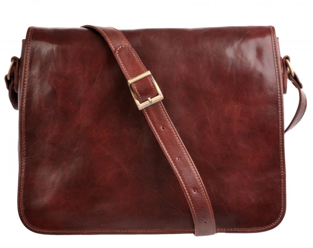 Giglio leather Kožená taška přes rameno Il Giglio 2009 hnědá