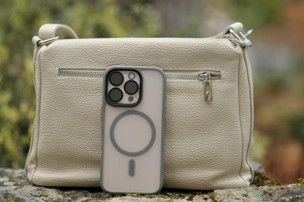 MaxFly kožená crossbody kabelka 5542 béžová - náhled 3