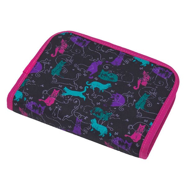 Bagmaster Školní penál CASE EPSON 8 A - kočky black/pink/green - náhled 2