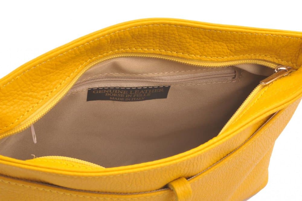 Dámská kožená crossbody kabelka 5085 žlutá - náhled 5