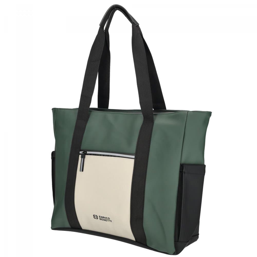Shopper taška Enrico Benetti Bergen 56008-670 béžovo-zelená - náhled 3