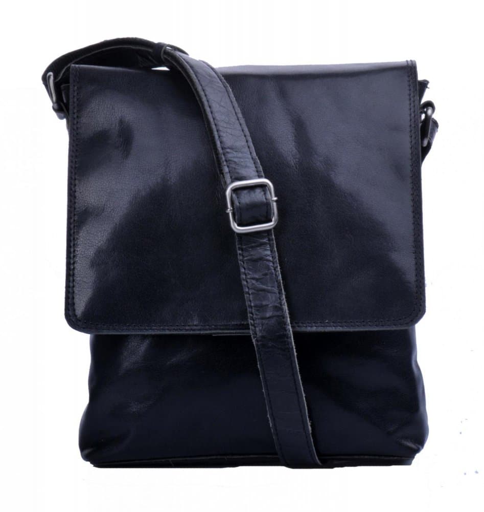 LedderArt Pánská kožená taška přes rameno LA-1263 černý crossbag - náhled 1