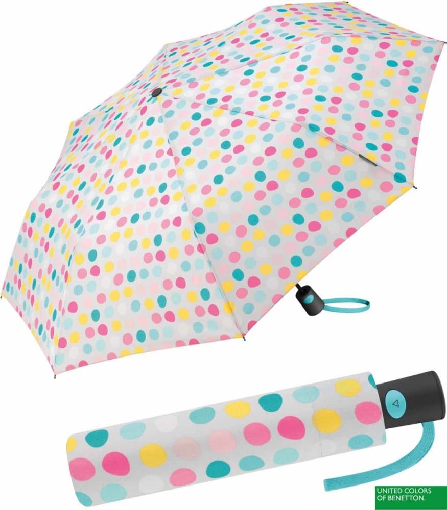 Dámský a dívčí vystřelovací deštník Mini AC Big Dots 56846 šedý