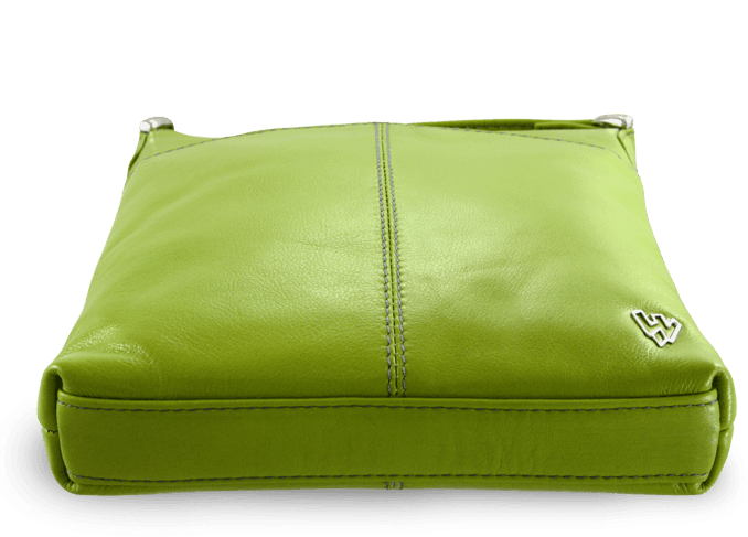 Malá kožená crossbody kabelka 212-3013 - zelená - náhled 4