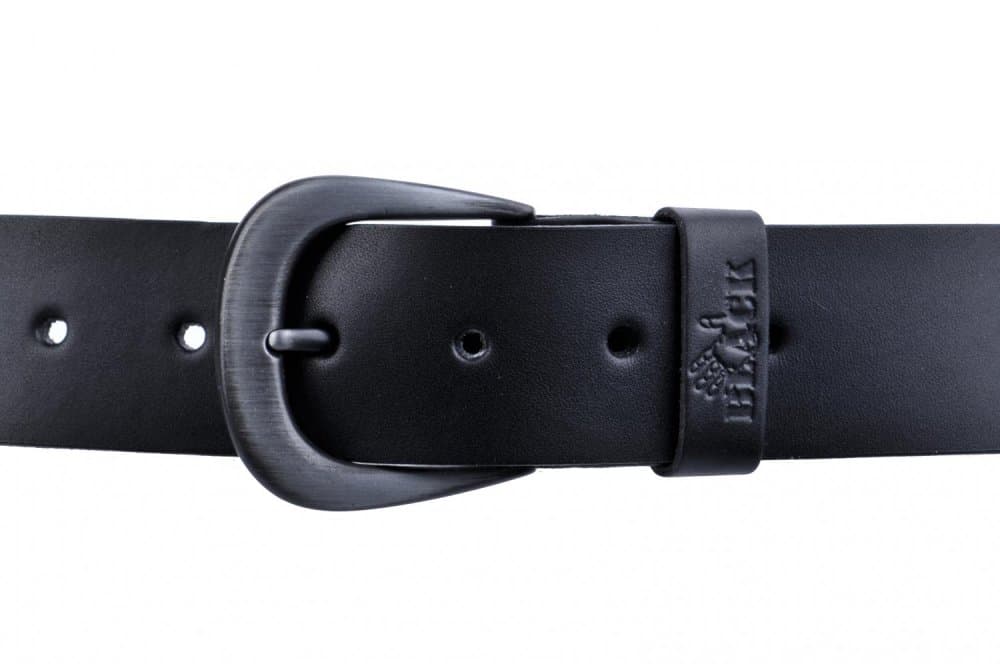 Pánský kožený černý pásek 001-98 95 cm - náhled 2