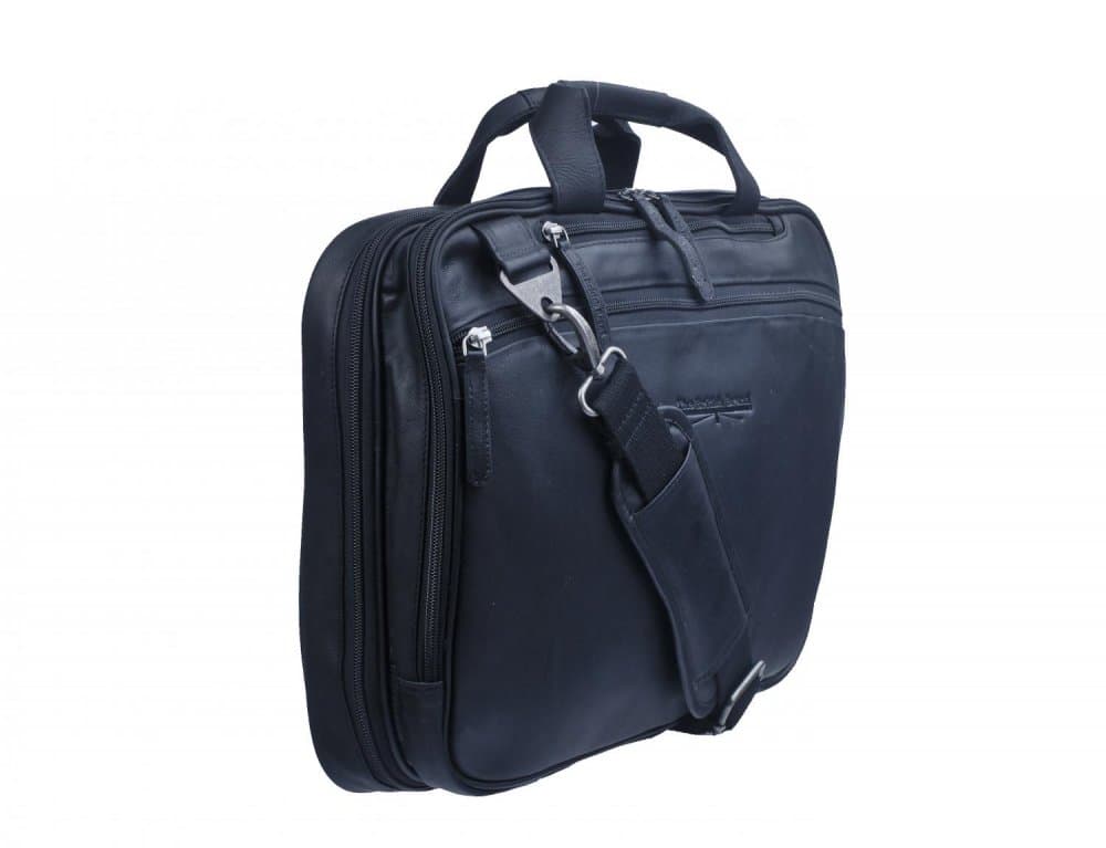 Pánská kožená taška do práce vhodná na notebook 15,4"  LBB-125 černá - náhled 3