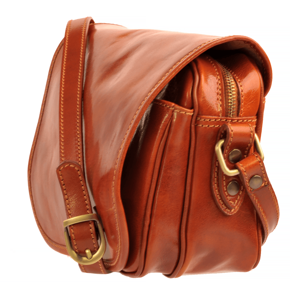 Giglio leather Dámská kožená kabelka 0588 světle hnědá - náhled 4