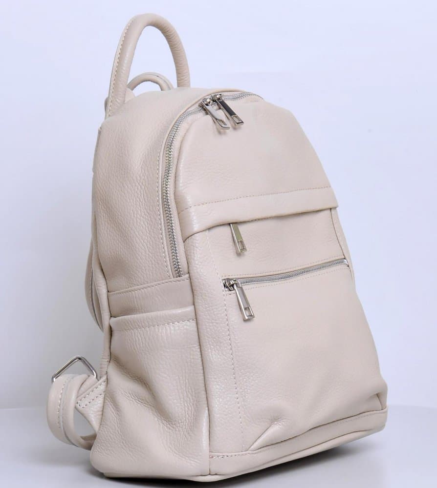 Maxfly Menší kožený batoh 5640 hnědý cognac - náhled 5