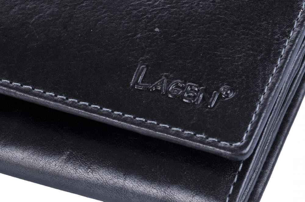 Dámská kožená peněženka Lagen 6011/T Black/Red - náhled 4