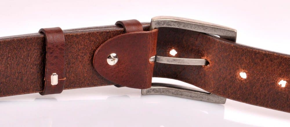 Penny Belts Kožený hnědý pásek šířka 40 mm 501-R-43 110 cm - náhled 5