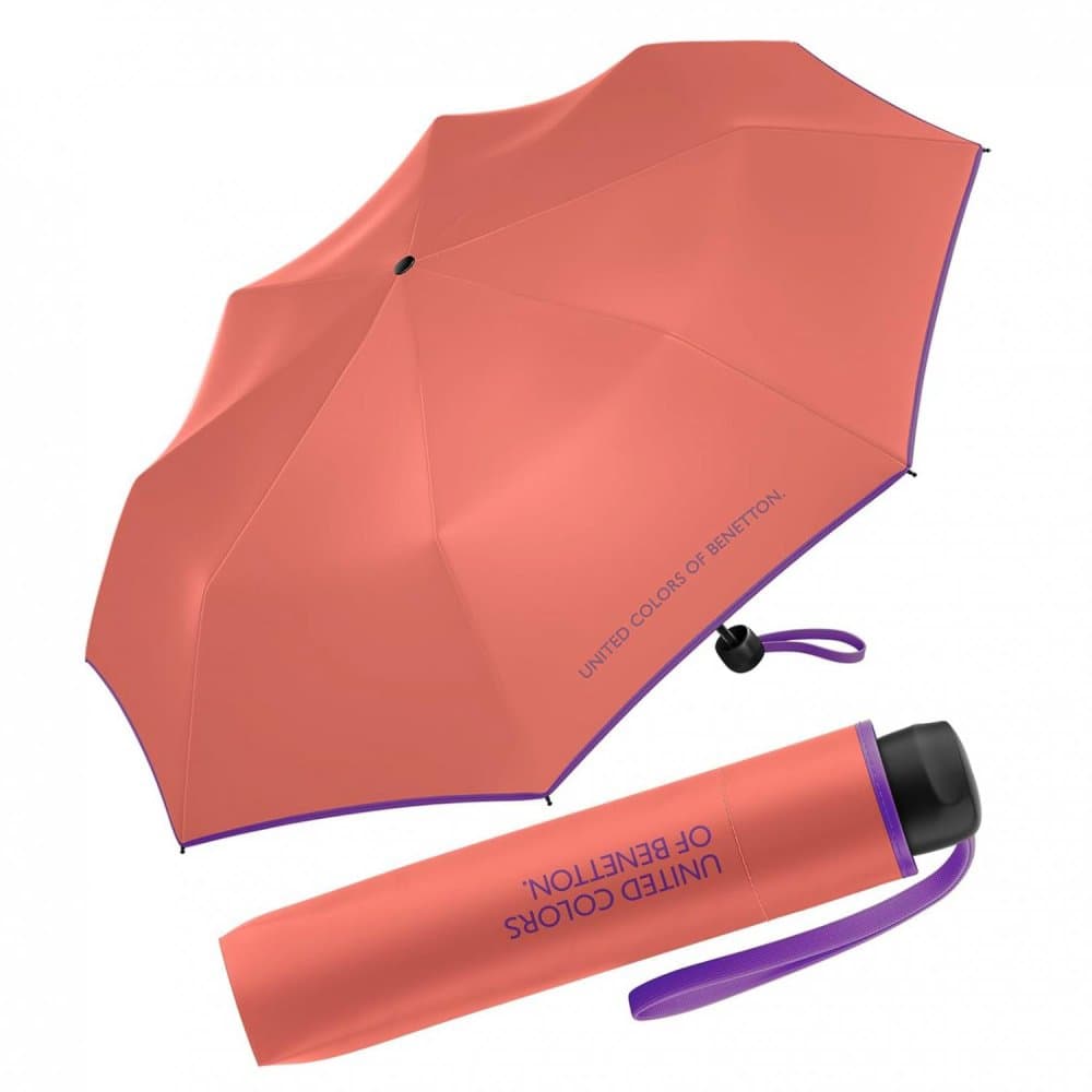 Dámský skládací deštník Benetton Super Mini georgia peach 56303