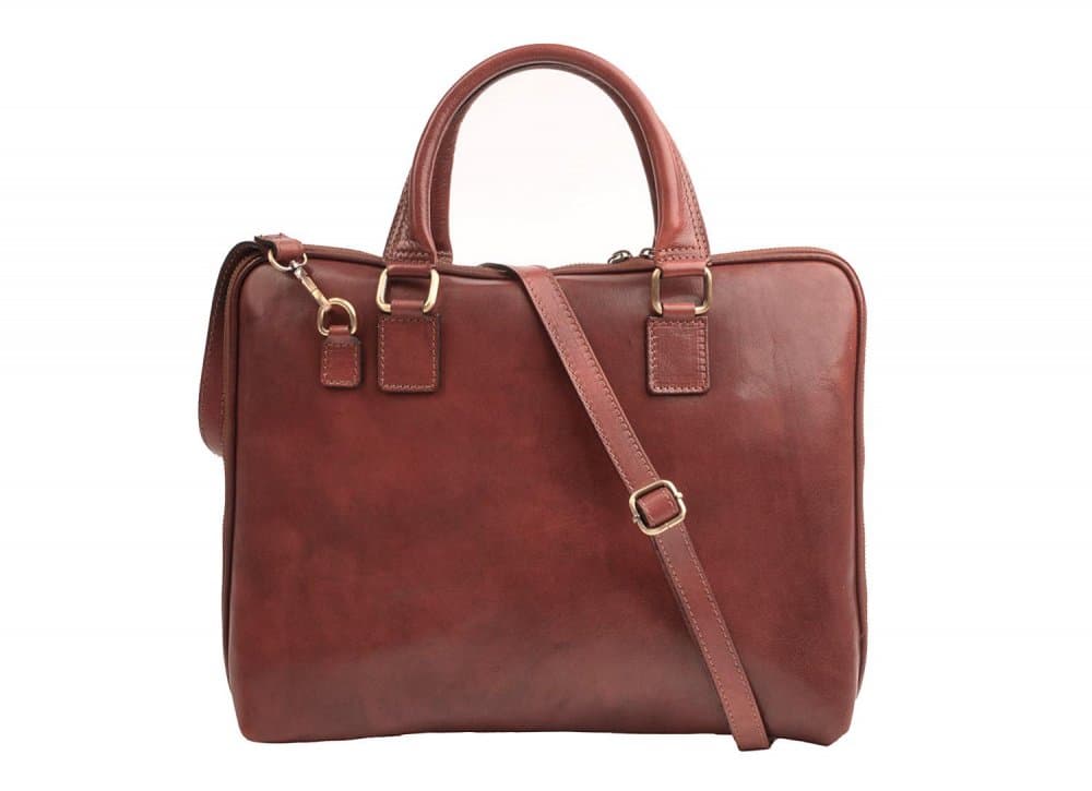 Giglio leather Dámská kožená crossbody aktovka 3920 hnědá - náhled 2