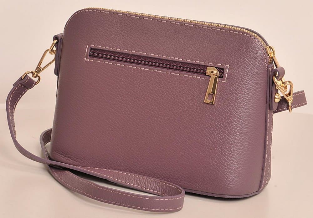 MaxFly dámská kožená kabelka crossbody 5232 fialová - náhled 4
