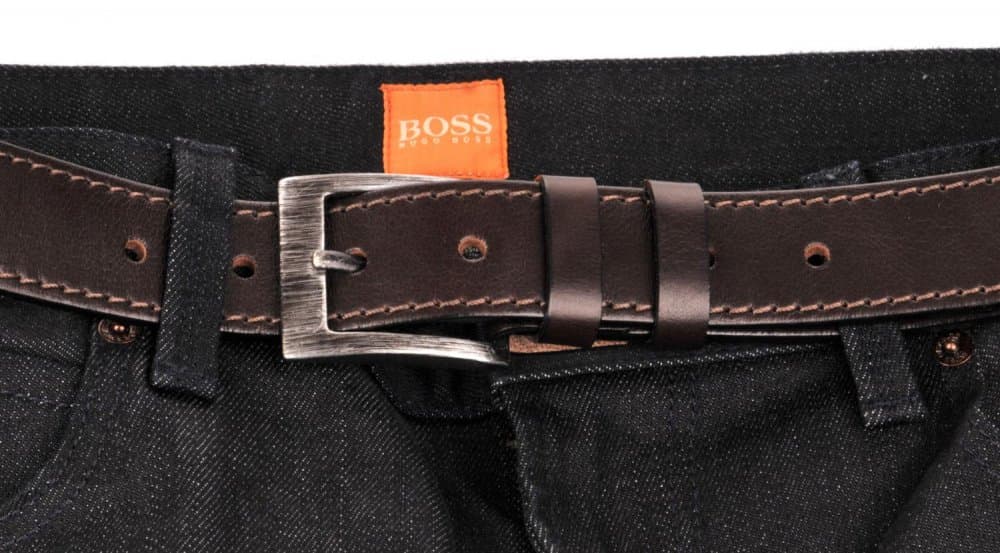 Kožený pásek Jeans 14-1-40 hnědý 105 cm - náhled 4
