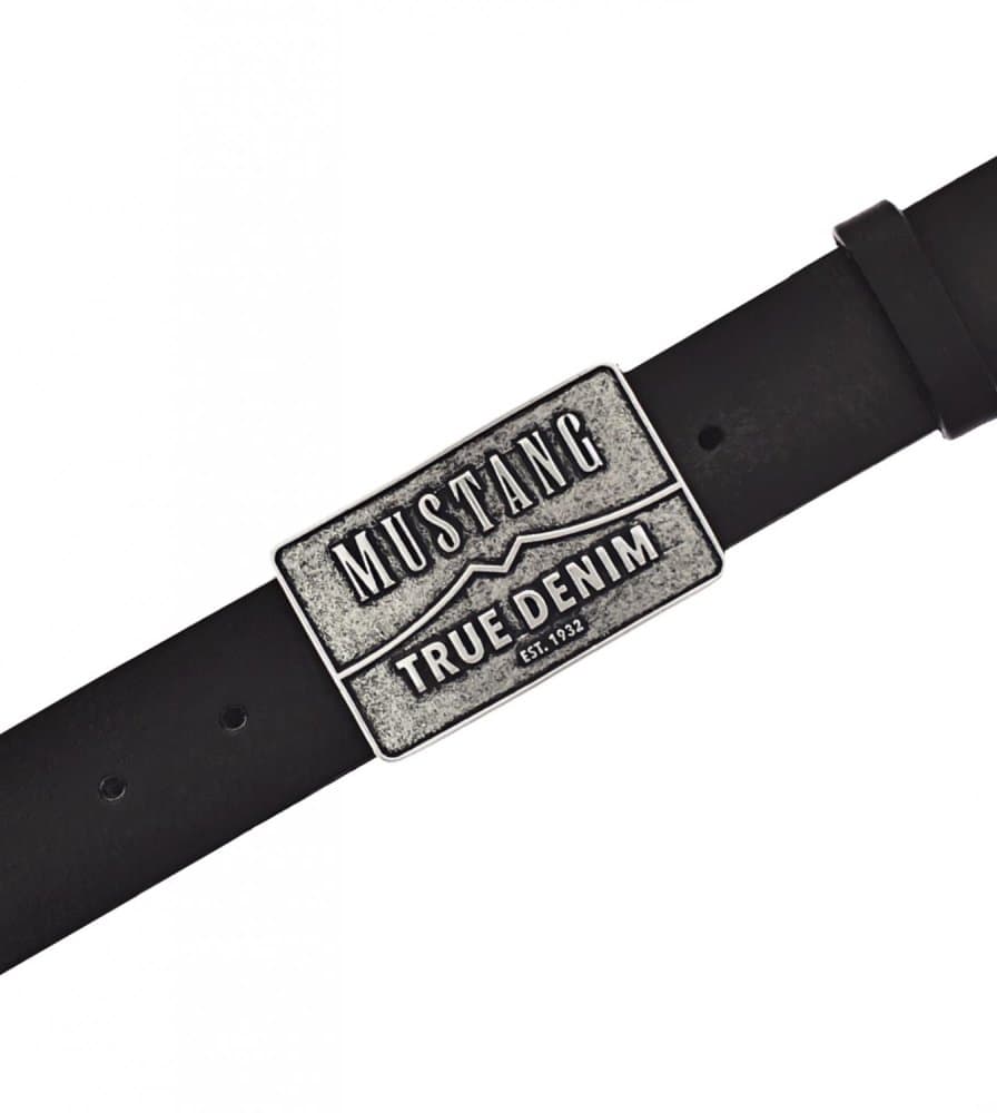 Pánský kožený pásek Mustang MG2170R17-0790 černý 105 cm - náhled 3