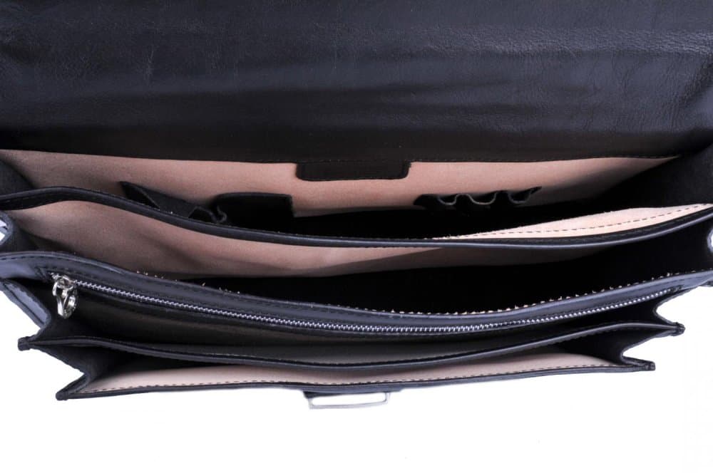 Giglio leather Pánská kožená aktovka IL Giglio 902 černá - náhled 5