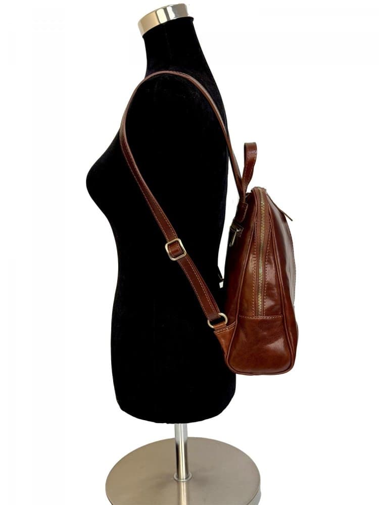 Giglio leather kožený batoh 33 hnědý - náhled 3