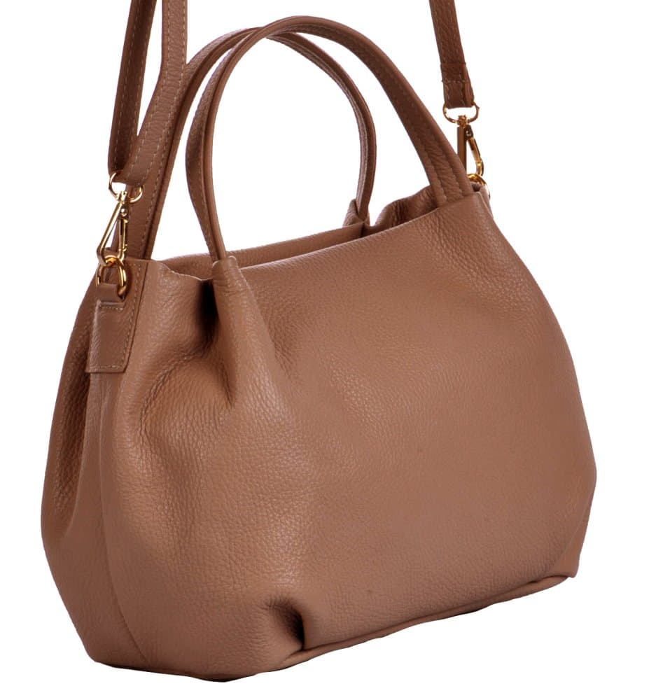 MaxFly Dámská kožená kabelka 5721 cognac - náhled 2