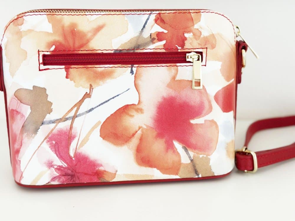MaxFly dámská kožená kabelka crossbody 52321 červená - náhled 5