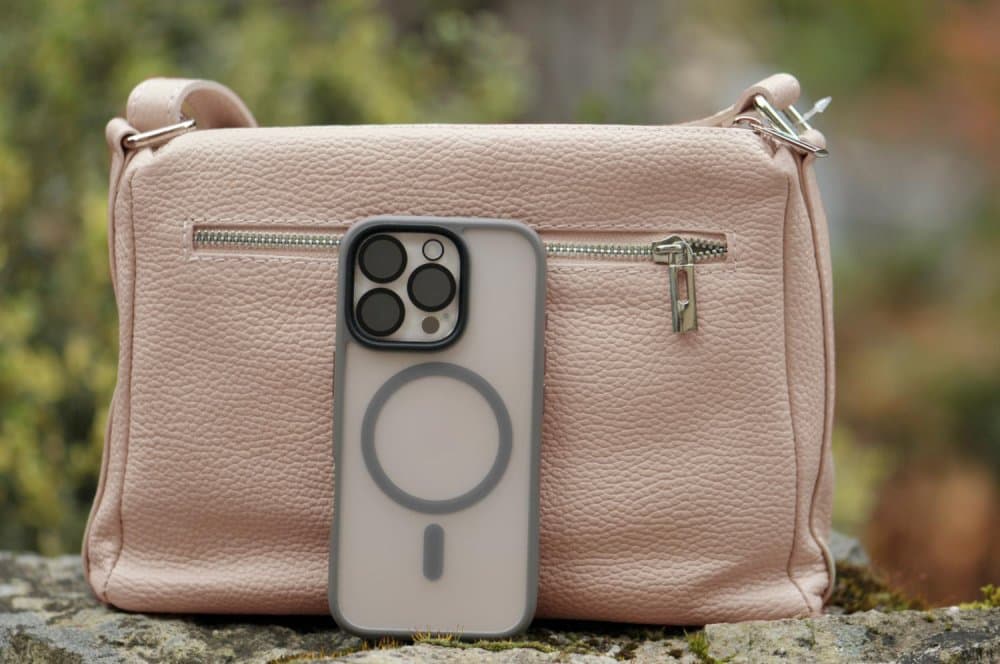 Maxfly Kožená crossbody kabelka 5542 růžová pudrová - náhled 4