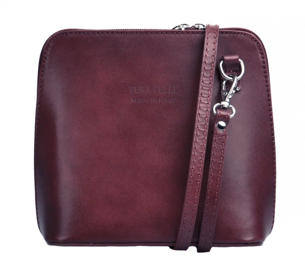 Giglio leather malá dámská kožená kabelka 133 tmavě bordová - náhled 1