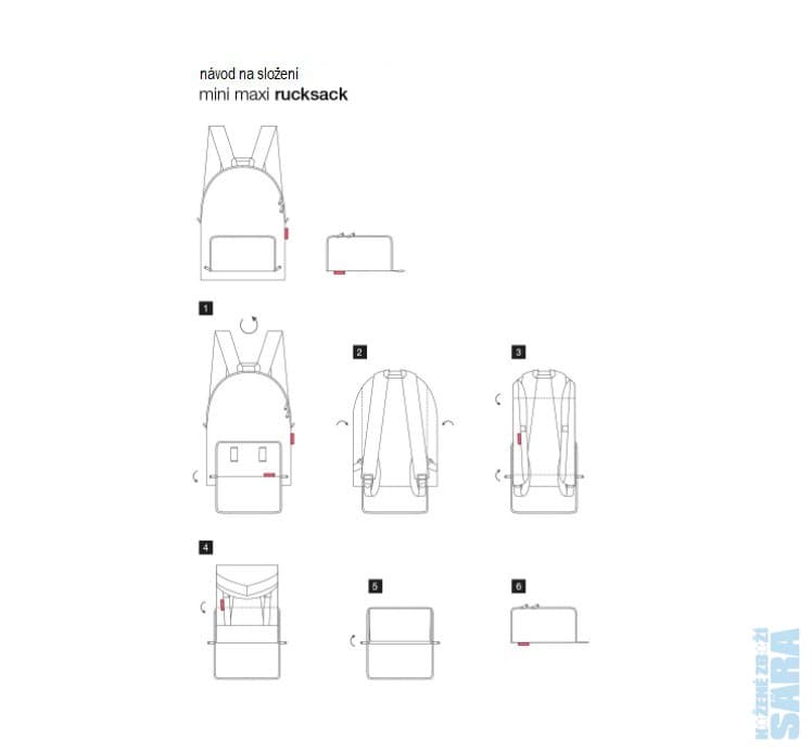 Reisentehel Mini Maxi rucksack signature navy AP4073 skládací batoh - náhled 3