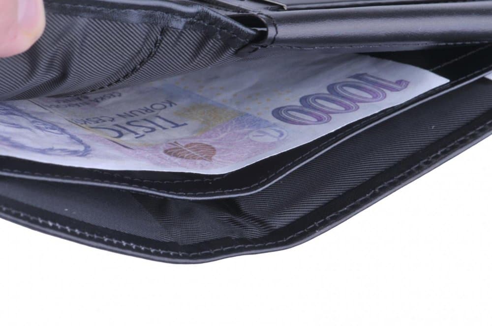 Giglio leather Pánská peněženka GF-011 černá zipová kapsa na mince - náhled 4