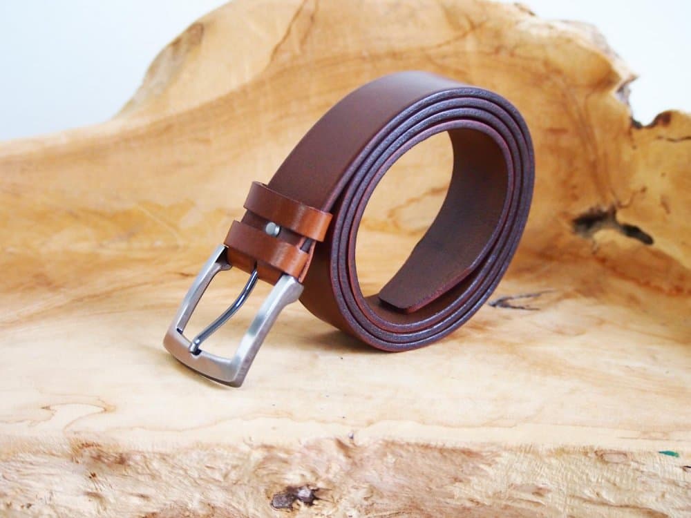 Penny Belts Pánský kožený opasek 25-48 světle hnědý 105 cm 105 cm - náhled 3
