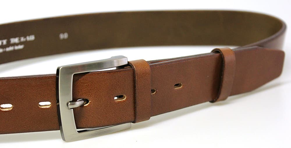 Penny Belts Pánský kožený opasek 25-48 světle hnědý 105 cm 105 cm - náhled 4