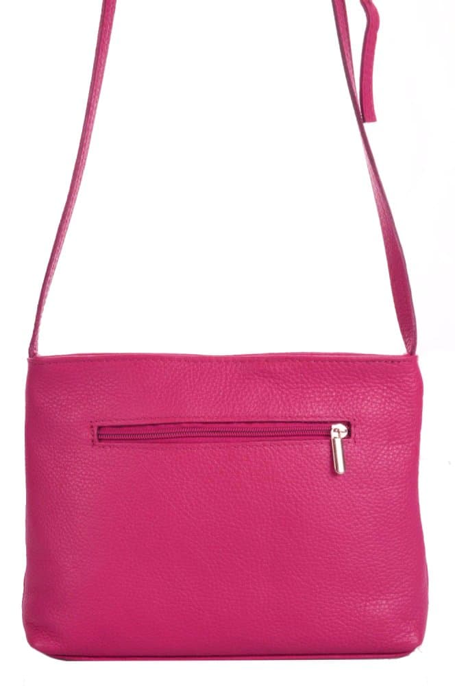 MaxFly kožená kabelka 5085 růžová - fuxia - náhled 5