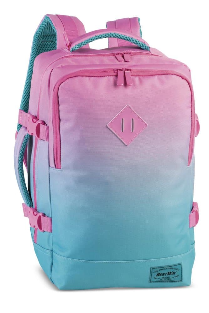 BESTWAY Batoh do letadla 40 x 25 x 20 cm  cabin pro Small 40290-2522 modro/růžový - náhled 1