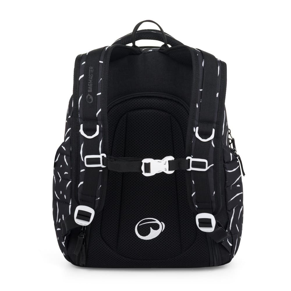 Bagmaster školní batoh NOMAD 25 A – černo-bílý - náhled 3