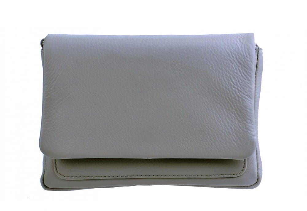 Malá kožená crossbody kabelka ET-0985 světle šedá - náhled 1